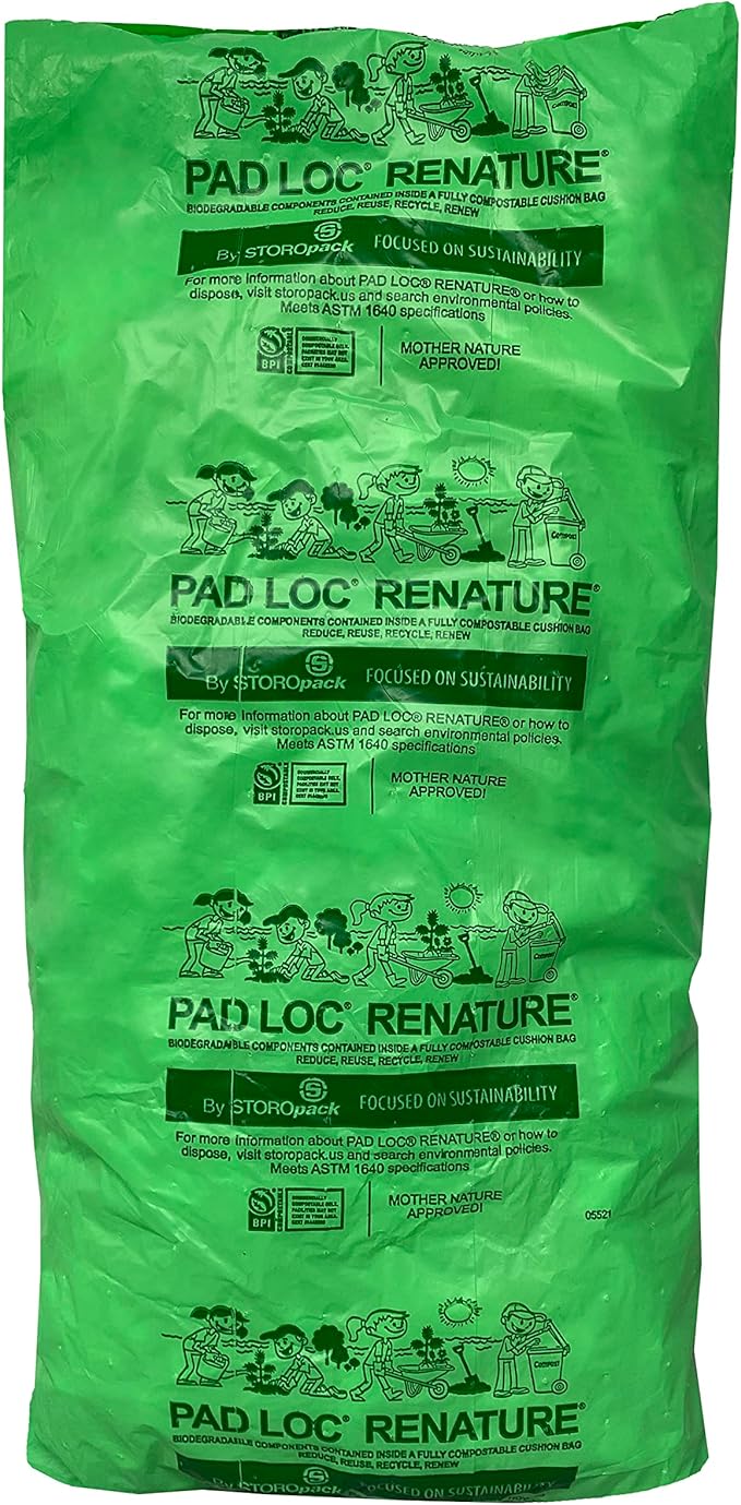 Packing Peanuts, 6 Pack, Green, Compostable & Biodegradable Packing Peanut For Shipping, Moving & Storage, Packing Peanuts For Void Filling