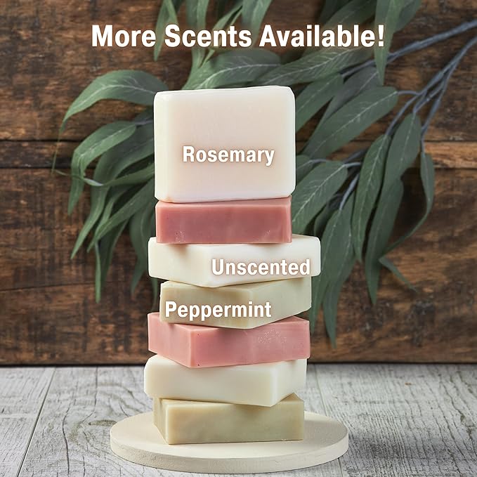 Natural Lavender Soap (4-Pack) | Crafted with Pure Essential Oils | Calm & Moisturizing Natural Vegan Soap for Body, Face & Hands | Chemical Free | Handmade in the USA