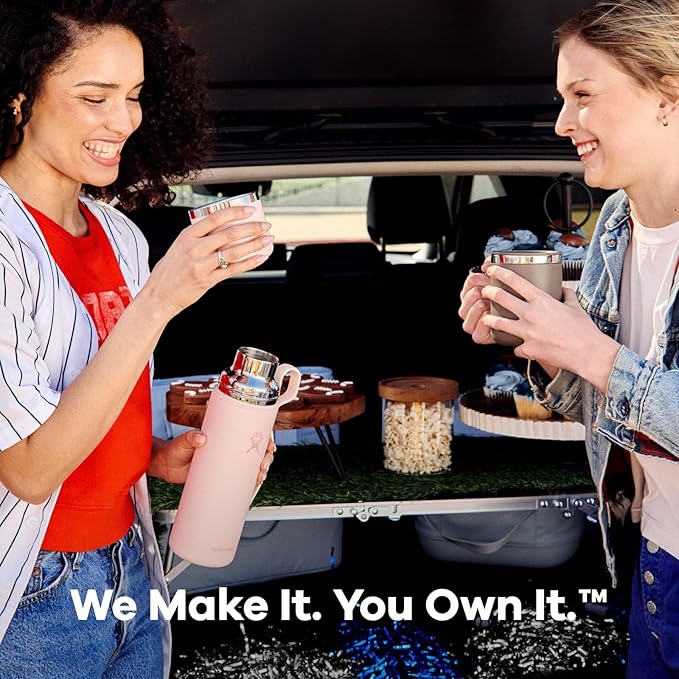 Hydro Flask Hot Flask & Cup – Insulated Stainless Steel, Hot Drink Travel Container for Coffee 28 Oz Beachplum Purple