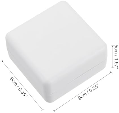 uxcell Wooden Soap Holder, Detachable Self Draining Square Soap Dishes with Lid, Wooden Bamboo Soap Bar Tray for Shower (Single Pack Right Angle White) - Image 2