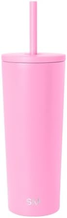 Simple Modern Iced Coffee Tumbler, Insulated | 24oz | Pink by Unknown