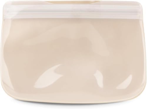 W&P Porter Silicone Reusable Storage Bag, Sandwich (10oz Flat), Oat, Food Storage Container, Microwave and Dishwasher Safe, Easy Cleaning - Image 6