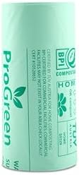 Compost Bags 33 Gallon Compostable Trash Bags, Extra Thick 1.1 Mil, Compost Kitchen Bin Bags, Food Scraps Yard Waste Bags, ASTM D6400 BPI & TÜV AUSTRIA Certified - Image 3