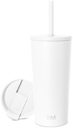 Simple Modern Iced Coffee Tumbler, Insulated | 20oz | White by Unknown