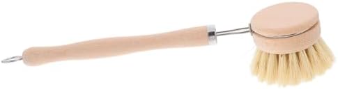 Wooden Dish Brush Multifunctional Use with Long Handle and Replaceable Sisal Hemp Brush Head and Convenient Design for Kitchen Cleaning for Washing Dishes, Pots, and Pans by SOESFOUFU