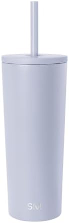 Simple Modern Iced Coffee Tumbler, Insulated | 24oz | Blue by Unknown