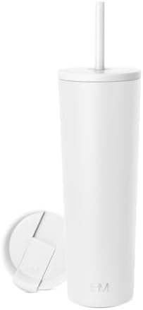 Simple Modern Iced Coffee Tumbler, Insulated | 28oz | White by Unknown