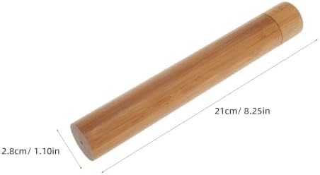 4PCS Travel Bamboo Toothbrush Case - Empty Portable Reusable Toothbrush Tube with Cover for Travel Trip Camping - Personal Tools Container Holder Organizer - Image 2