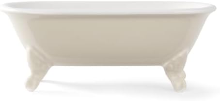 6.5" Ceramic Mini Clawfoot Bathtub Soap Dish,Bar Soap Holder,Beige - Image 5