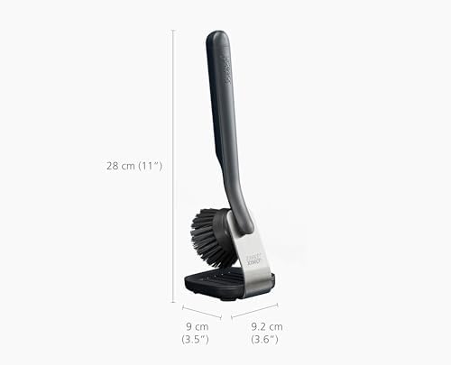 Joseph Joseph SinkTech Dish Brush with Replacement Head and Stainless-Steel Storage Stand Drip Tray - Image 4