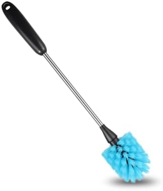 Bottle Brush,15-inch Long, Bottle Brush Cleaner, Bottle Scrubber, Kitchen Scrub Brush Suitable for Water Bottles, Cups, Glasses, Baby Bottles, Wine Glasses, (1, Blue) by AIOUIERSCN