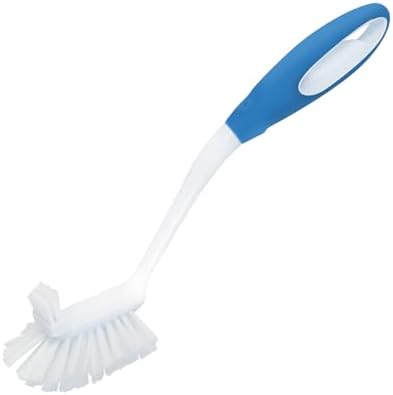 LOLA Pro Utility All Purpose Kitchen Cleaning Brush, Durable Bristles, Comfort Ergonomic Rubber Non-Slip Grip, Built-in Food Scraper, 1 Count by LolaProducts