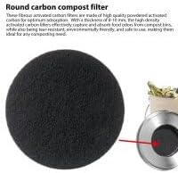 6.7inch Charcoal Filters for Kitchen Compost Bin Pail Replacement Filter Countertop Home Bucket Refill Sets, Made of Activated-Charcoal Material, 5mm in Thickness, 12Pcs - Image 3