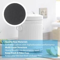 6.7inch Charcoal Filters for Kitchen Compost Bin Pail Replacement Filter Countertop Home Bucket Refill Sets, Made of Activated-Charcoal Material, 5mm in Thickness, 12Pcs - Image 5