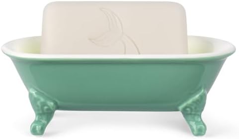 6.5" Mini Clawfoot Bathtub Soap Dish,Bar Soap Holder,Mermaid by NEWHENGS