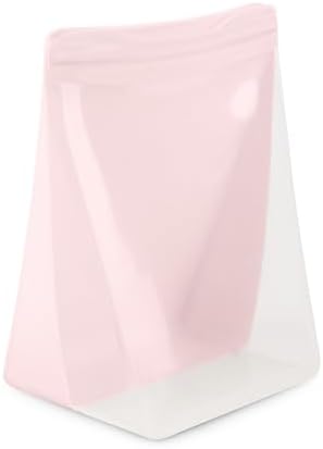 W&P Porter Silicone Reusable Storage Bag, Sandwich (36oz Stand-Up), Blush, Food Storage Container, Microwave and Dishwasher Safe, Easy Cleaning by Unknown