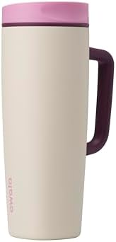 Owala SmoothSip Slider Stainless Steel Insulated Travel Mug with Handle, 100% Leak Proof, For Hot and Cold Drinks, Travel Friendly with Sliding Lock Lid, BPA Free, 24 oz, Daybreak by Unknown