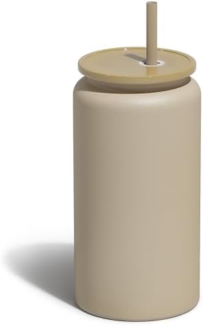 16 oz Tumbler, Insulated Tumbler with Straw, Iced Coffee Tumbler by UIRZOTN