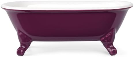 6.5" Mini Clawfoot Bathtub Soap Dish,Bar Soap Holder,Burgundy - Image 5
