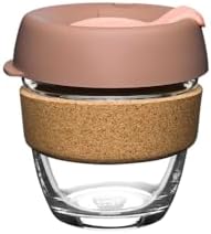 KeepCup Brew Cork, Reusable Glass Tumbler with Natural Cork, Short Coffee Cup 8oz / 227ml - Frappe by KeepCup