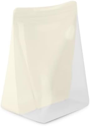 W&P Porter Silicone Reusable Storage Bag, Sandwich (36oz Stand-Up), Cream, Food Storage Container, Microwave and Dishwasher Safe, Easy Cleaning by Unknown