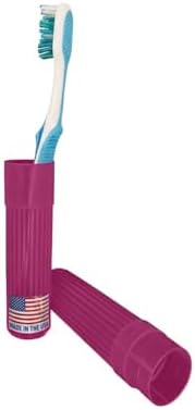 American Comb Toothbrush Holder - Pink, Made in USA, with Ventilation Holes, for Toothbrush Covers, Toothbrush Holder, Toothbrush Soft, Durable Design, Hygienic Bathroom Accessory by AmericanComb