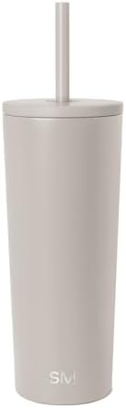 Simple Modern Iced Coffee Tumbler, Insulated | 24oz | Beige by Unknown