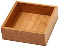 YBM Home Bamboo Drawer Organizer Storage Box for Kitchen Drawer, Junk Drawer, Office, Bedroom, Children Room, Craft, Sewing, and Bathroom, 6x6x2 Inch 324 by YBMHome