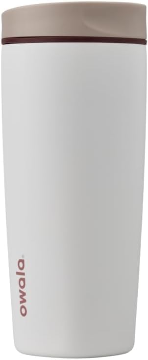 Owala SmoothSip Slider Insulated Stainless Steel Coffee's Tumbler, Reusable Iced Coffee Cup, Hot Coffee Travel Mug, BPA Free 20 oz, Vanilla Bean (Pack of 8) by Unknown