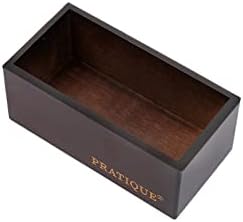 PRATIQUE Bamboo Drawer Organizer - Kitchen Utensil Organizer Silverware Tray Cutlery Holder，Office Desk Supplies and Accessories,5.9 * 3 * 2.6,Nut-brown by PRATIQUE