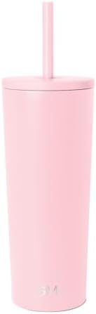 Simple Modern Iced Coffee Tumbler, Insulated | 24oz | Pink by Unknown