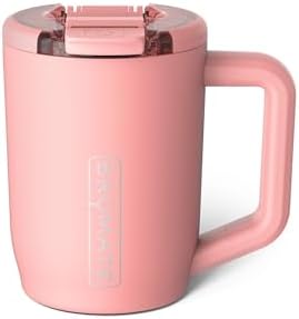 BrüMate Müv - 15oz 100% Leak Proof Insulated Coffee Mug with Handle & Lid - Stainless Steel Coffee Travel Mug - Double Walled Coffee Cup (Guava) by Br%C3%BCMate