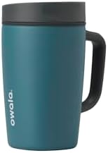 Owala SmoothSip Slider Stainless Steel Insulated Travel Mug with Handle, 100% Leak Proof, For Hot and Cold Drinks, Travel Friendly with Sliding Lock Lid, BPA Free, Leak Proof, 12oz, High Dive by Unknown