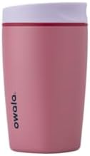 Owala SmoothSip Slider Insulated Stainless Steel Coffee Tumbler, Reusable Iced Coffee Cup, Hot Coffee Travel Mug, BPA Free 12 oz, Crochet Queen by Unknown