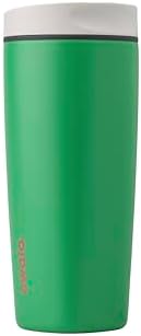 Owala SmoothSip Slider Insulated Stainless Steel Coffee Tumbler, Reusable Iced Coffee Cup, Hot Coffee Travel Mug, BPA Free 20 oz, Grey/Green (Sour Apple) by Unknown