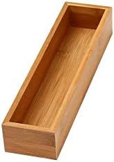 YBM Home Bamboo Drawer Organizer Storage Box for Kitchen Drawer, Junk Drawer, Office, Bedroom, Children Room, Craft, Sewing, and Bathroom, 3x12x2 inch by YBMHome