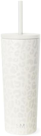 Simple Modern Iced Coffee Tumbler, Insulated | 24oz | Leopard by Unknown