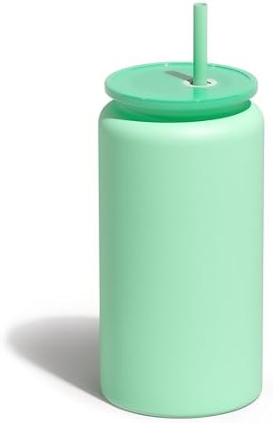 16 oz Tumbler, Insulated Tumbler with Straw, Iced Coffee Tumbler by UIRZOTN