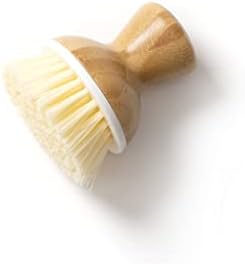 Full Circle, White Bubble Up Bamboo Dish Brush, White & Be Good Kitchen Dish Brush with Bamboo Handle – Long Handle Dish Scrubber with Tough Bristles, Green - Image 3