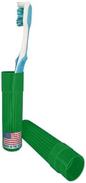 American Comb Toothbrush Holder (Green) - Made in USA, with Ventilation Holes, for Toothbrush Covers, Toothbrush Holder, Toothbrush Soft, Durable Design, Hygienic Bathroom Accessory by AmericanComb