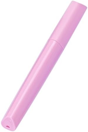 Plastic Travel Toothbrush Cover Portable Toothbrush Box, Breathable Design with Air Hole More Container Toothbrush Tube Container for Home Daily Travel Camping School Business Trip (Pink) by Hiyoo