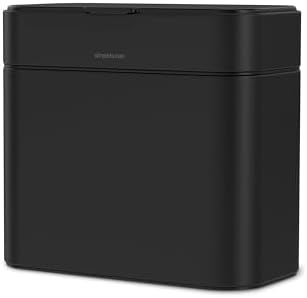 simplehuman Compost Caddy, 4L / 1.1 Gallon Countertop Kitchen Compost Bin with Magnetic Dock for Trash Can, Soft-Seal Lid, Removable Inner Bucket, Matte Black Steel by Unknown