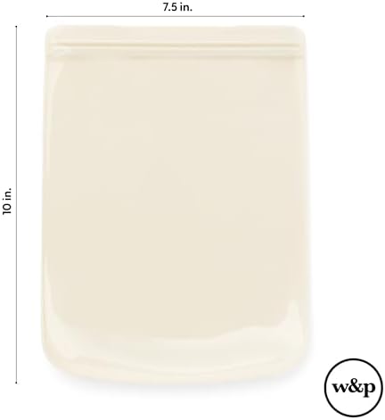 W&P Porter Silicone Reusable Storage Bag, Sandwich (46oz Flat), Slate, Food Storage Container, Microwave and Dishwasher Safe, Easy Cleaning - Image 6