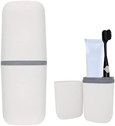 Toothbrush Travel Case, Travel Toothbrush Cup Holder Portable Toothbrush Travel Container Portable Toothpaste Storage Travel Toothbrush Holder for Camping Business School Trip Home by SietDESEO