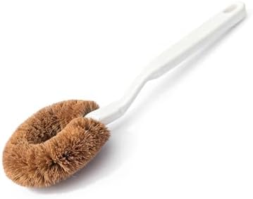 3-Piece Kitchen Brush Set - Plastic Handle Bottle Cleaners for Cups, Jars & Mugs (Wide Mouth) - Brown Bristle Scrubbers for Dish Washing (Not for Narrow-Neck Bottles) - Image 2