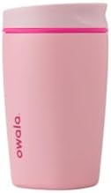 Owala SmoothSip Slider Insulated Stainless Steel Coffee Tumbler, Reusable Cup, Hot Coffee Travel Mug, BPA Free 12 oz, Pink (Pucker Up) (Pack of 8) by Unknown