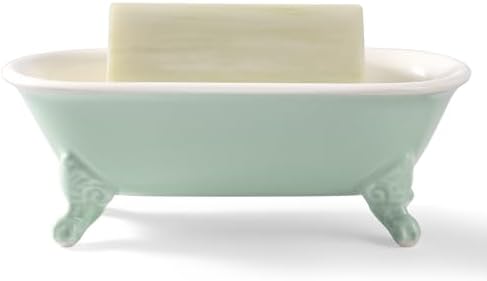 6.5" Mini Clawfoot Bathtub Soap Dish,Bar Soap Holder,Bright Teal - Image 5