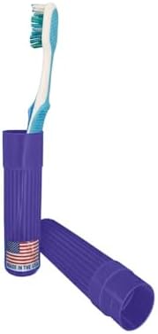 American Comb Toothbrush Holder - Purple, Made in USA, with Ventilation Holes, for Toothbrush Covers, Toothbrush Holder, Toothbrush Soft, Durable Design, Hygienic Bathroom Accessory by AmericanComb