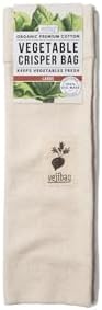 VEJIBAG Large | Certified Organic Cotton Vegetable Crisper Bags | Produce Bags to Keep Lettuce & Veggies Fresh | Reusable, Eco-Friendly, Biodegradable, Machine Washable/Dryable | Made in USA - Image 3