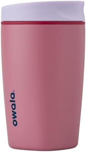 Owala SmoothSip Slider Insulated Stainless Steel Coffee Tumbler, Reusable Iced Coffee Cup, Hot Coffee Travel Mug, BPA Free 12 oz, Purple/Pink (Crochet Queen) (Pack of 8) by Unknown